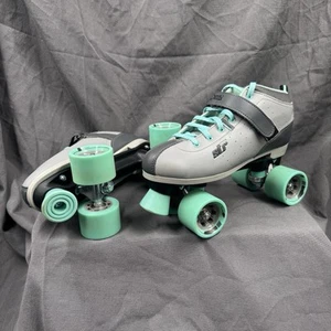 Roller Derby STR Seven Roller Skates Women’s Size 9 Adult Gray & Green - Picture 1 of 8