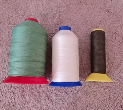 Sewing thread green white khaki leftovers not used bulk lot vintage - Image 1 of 4