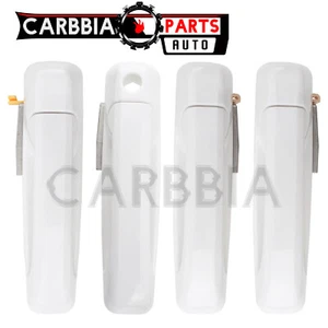 For 2012-2018 Dodge Ram Front and Rear 4 Door Handle Bright White(PW7) - Picture 1 of 10