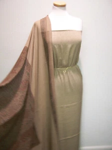 DESIGNER FABRIC COORDINATES UNDERSTATED BEIGE TAUPE SAGE PAISLEY OVER 8 YARDS - Picture 1 of 12