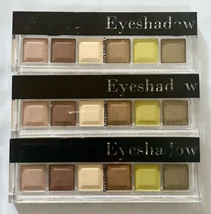 3-Pack New CITY COLOR Eye Shadow 6 Color Palette in Greens & Browns (Sealed) - Picture 1 of 1