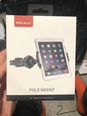 Macally Pole Mount for Phone or Tablet Holder for Mic Stand - Great for Music St — 第 1/3 张图片