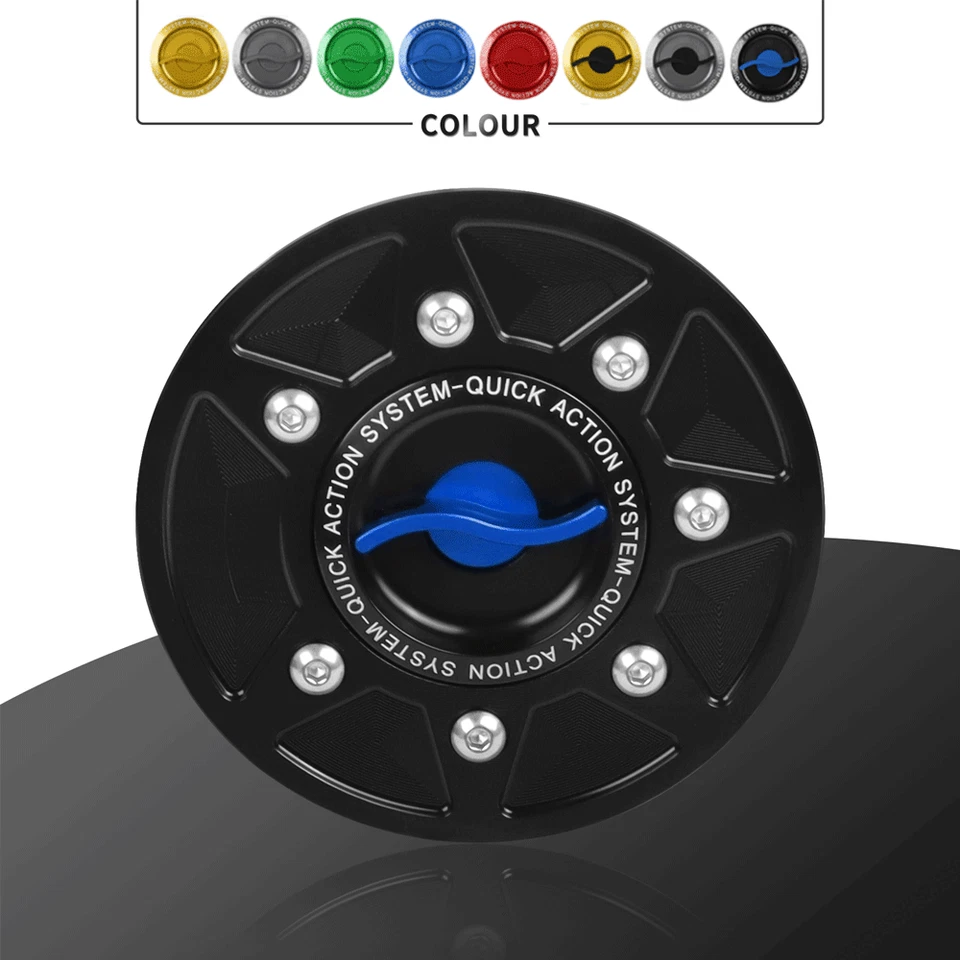 CNC Keyless Fuel Gas Tank Cover Cap For Kawasaki Ninja ZX6R/636  2019-2021 Z650 Foto 1 de 4