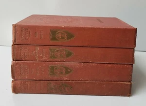 Set of 4 Conan Doyle Antique Books Vintage Cloth Hardcover 1900s Red - Imagen 1 de 12
