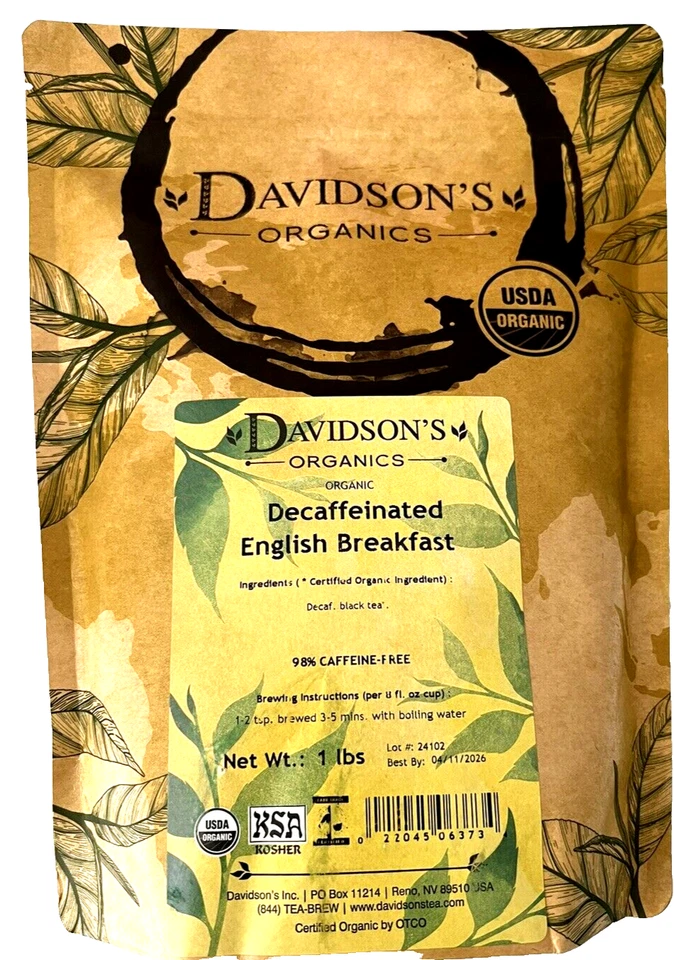 Desayuno inglés descafeinado Davidson's Organics 1 lb Foto 1 de 1