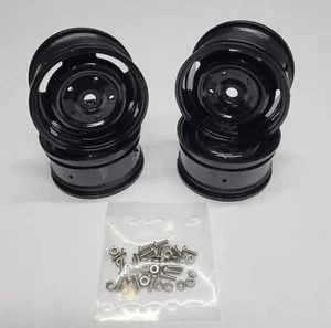 RC-CAR FELGEN 1:10, SCHWARZ 26MM (4 STÜCK), VINTAGE DESIGN INKL. ZIERSCHRAUBEN - Bild 1 von 3