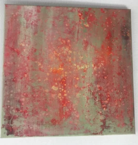 ORIGINAL Acryl Bild Gemälde Abstrakt Modern Art HANDGEMALT Rot/Orange/Gelb/Grün - Bild 1 von 2
