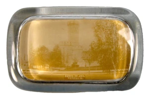 Paperweight Berks County Jail Reading PA Early Photograph Glass Pennsylvania (O) - Picture 1 of 8