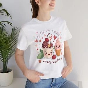 Cute Ice Cream T-Shirt for Women - Summer Sweet Treat Graphic Tee - Picture 1 of 23