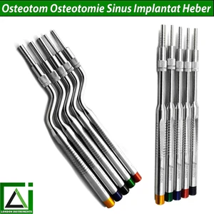 10er Osteotom Osteotomie konvex Sinus Implantat Heber Knochen Gerade und Gebogen - Picture 1 of 12