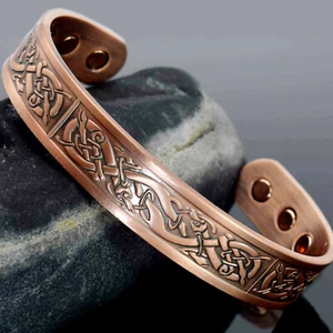 VIKING Copper Magnetic Bracelet Mens Arthritis Wristband Joint Pain Relief-VC - Imagen 1 de 6