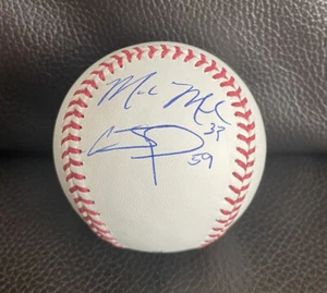 Mark Melancon + Chris Paddack Signed Official MLB Baseball San Diego Padres - Picture 1 of 2
