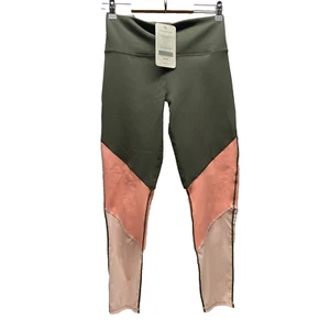Fabletics Powerhold Leggings Women’s Medium 7/8 High Waist Pink Olive Green NWT - Picture 1 of 10