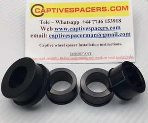 Kawasaki Z800 2013 - 2016 alle Modelle Captive Spurverbreiterungen. Komplettset. Schwarz - Bild 1 von 3