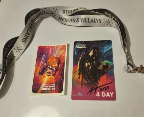 SIGNED Star Wars Celebration Europe 2023 4 day pass artist Alice XZ BUNDLE Cover