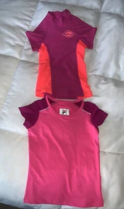 Little Girl Rashguards Tops Size 4, 3-4 Billabong And Fila Summer Swim Time - Picture 1 of 6