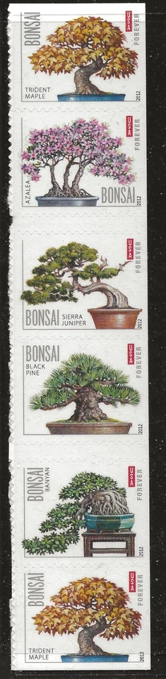 US Scott #4618-22, DOUBLE SIDED Half Booklet 2012 Bonsai VF MNH - Image 1 of 1