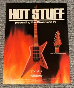 WESTONE GUITAR Dimension IV Circus Magazine 1985 Advert - Picture 1 of 1