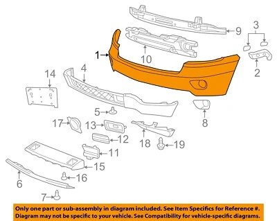 CHRYSLER OEM 11-13 Grand Cherokee componentes de parachoques-cubierta de parachoques 68078268AB Foto 1 de 2