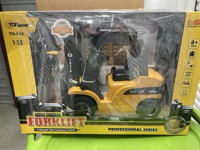 Carretilla elevadora Top Race escala 1:10 súper fundida a presión plumín Foto 1 de 4