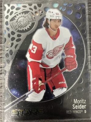 2022-23 Skybox Metal Universe Moritz Seider - Detroit Red Wings #150 Stars SP - Image 1 of 2