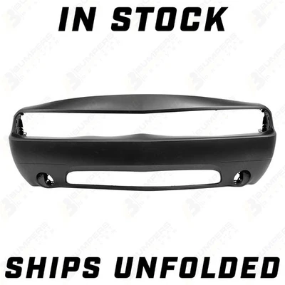PRIMERED Front Bumper Cover Fascia SHIPS UNFOLDED for 2011-2014 Dodge Challenger Foto 1 de 4