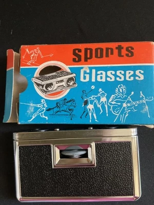 Vintage The Akron COMPACT FOLDING SPORTS GLASSES Binoculars / Opera Mid-Century - Image 1 of 4
