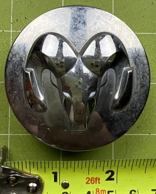 OEM 2004-2013 Caliber Dakota Ram 1500 Center Hub Cap 52110398AA Used Chrome. - Image 1 of 4
