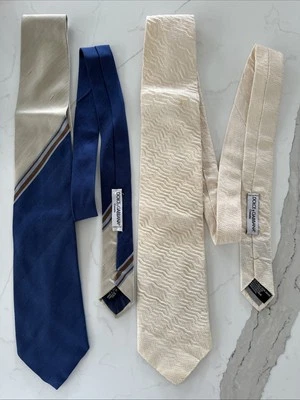 Dolce & Gabbana Vintage Ties - 2 100% Silk Made In Italy ships in vtg tie box  - Image 1 of 4