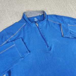 Tasc Carrollton Sweatshirt Men Large Performance Bamboo Blue 1/4 Zip Quick Dry - Picture 1 of 9