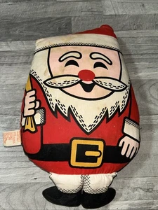 Vintage sprechender Mattel 1968 Weihnachtsmann Muster Kissen spricht nicht - Bild 1 von 5
