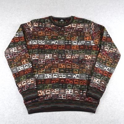 Vintage Men’s Montechiaro Multicolor Sweater Made In Italy Size 54 - Image 1 of 4