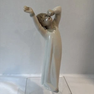 Lladro Porcelain Figurine "Boy Awaking" 9" tall - Picture 1 of 7