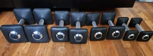 Peloton Dumbbell Set 20lbs, 15lbs, 10lbs and 5lbs Set of 4 Black and Stainless  - Picture 1 of 7