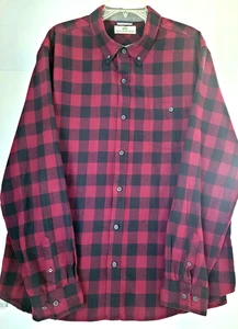 Camisa de franela a cuadros Buffalo roja/negra manga larga XXL resistente a la intemperie para hombre - Imagen 1 de 7