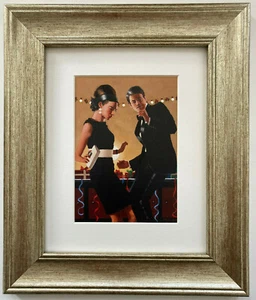 Let's Twist Again by Jack Vettriano Framed & Mounted Art Print Picture Gold - Picture 1 of 1