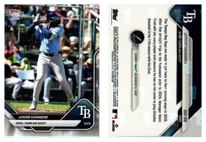 Junior Caminero Tampa Bay Rays 2025 Topps Now Road To Opening Day OD-35 - Picture 1 of 1