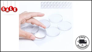Door Stoppers Wall Protector, 6 Pcs 2″ Strong 2"L x 2"W x 0.32"Th, Clear - Picture 1 of 8