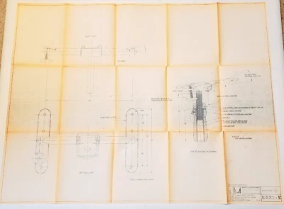 1962 ОРИГИНАЛ. ЧЕРТЕЖ EAMES / HERMAN MILLER «ДЕТАЛЬ СТУЛА ЖЕЛЕЗА» ZELLNER #17 - Изображение 1 из 4