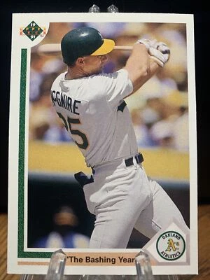 1991 Upper Deck  Baseball Card #656 Mark McGwire Oakland Athletics Bashing Years - Image 1 of 2