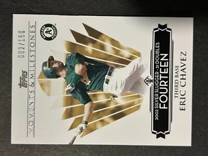 2008 Topps Moments & Milestones /150 Eric Chavez A's Numbered 14 Doubles - Bild 1 von 1
