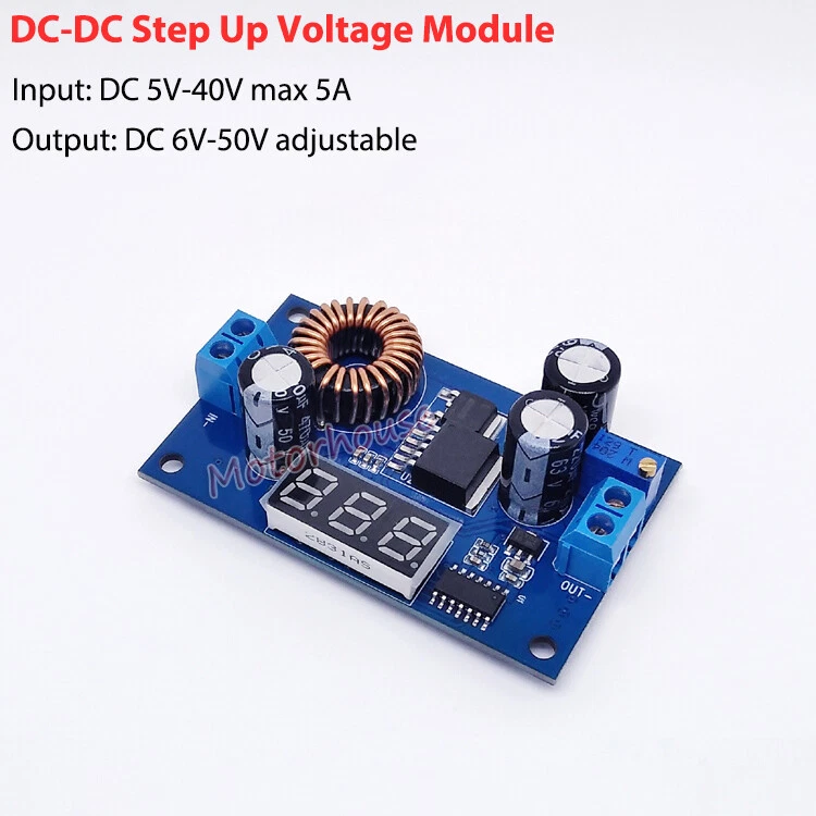 Convertidor digital LED DC-DC Boost Step Up Volt 5V-36V a 6V 9V 12V 24V 36V 48V Foto 1 de 4