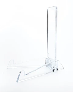 Small Clear Vertical Display Stand : 14cm-25cm, 5.5"-10" : Plate, Photo etc - Picture 1 of 2