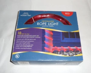 Christmas Lights Red Crystallized Rope Light 18 Feet NOS - Picture 1 of 12