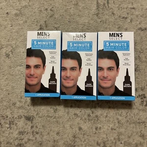Lot of 3 / $ 14.65 SELECT Men's 5 Minute DARK BROWN Hair Color Permanent Dye * - Picture 1 of 1