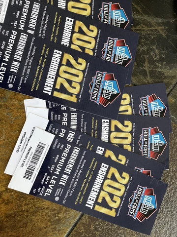 NFL 2021 Hall of Fame Enshrinement Ceremony Glossy Commemorative Ticket PREMIUM Cover