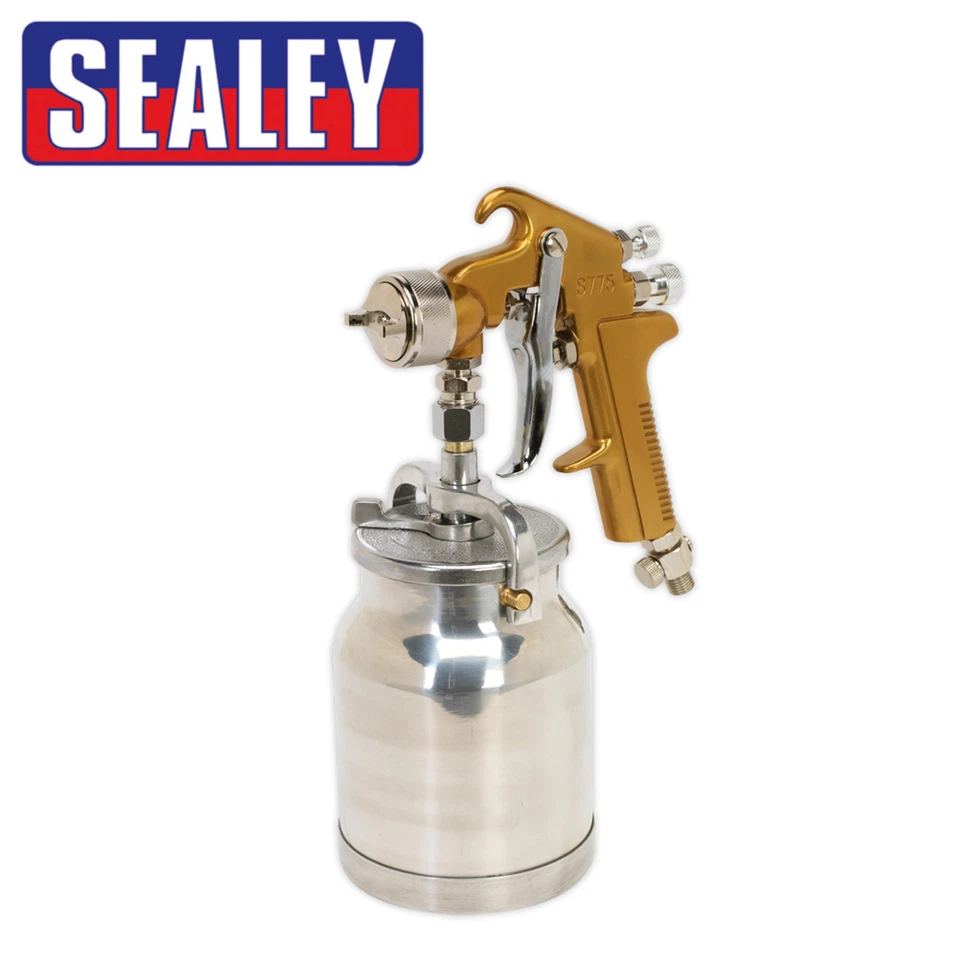 Sealey/Siegen Spray Pistola a Ventosa Alimentazione 1.7mm Abiti Acqua Base O - Immagine 1 di 1
