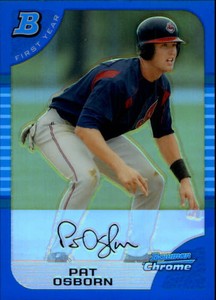 2005 Bowman Chrome Blue Refractors Indians Baseball Card #242 Pat Osborn /150 