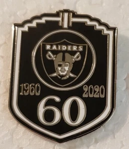 RAIDERS 60 years - 1960-2020 LAPEL PIN - Picture 1 of 2