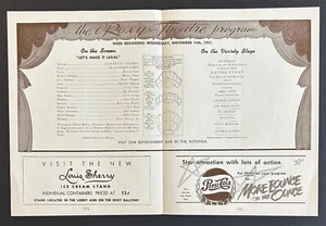 The ROXY THEATER - "Lets Make It Legal" 1951 Movie Program - Bild 1 von 3